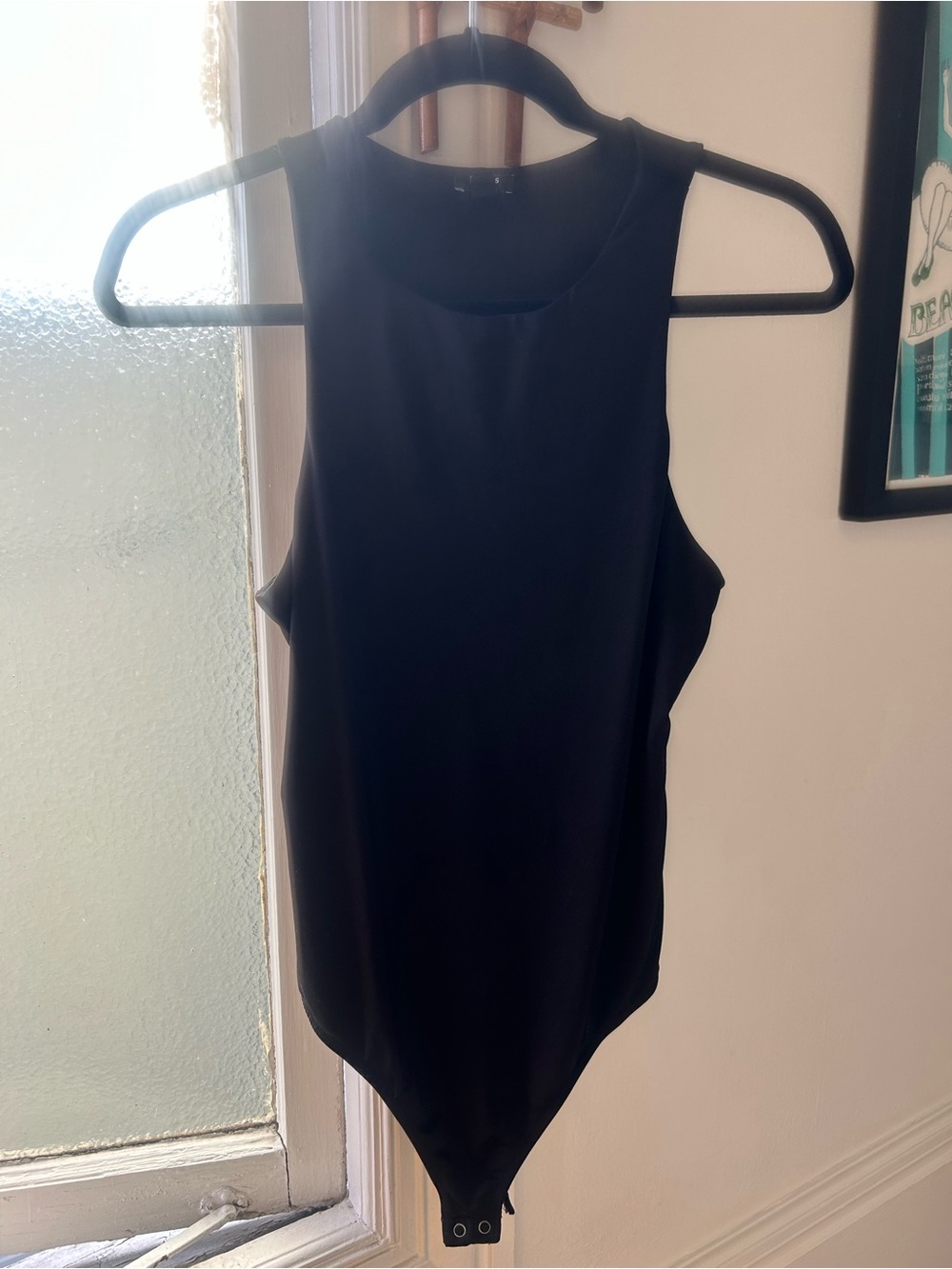 Express Black Sleeveless Crew Neck Bodysuit